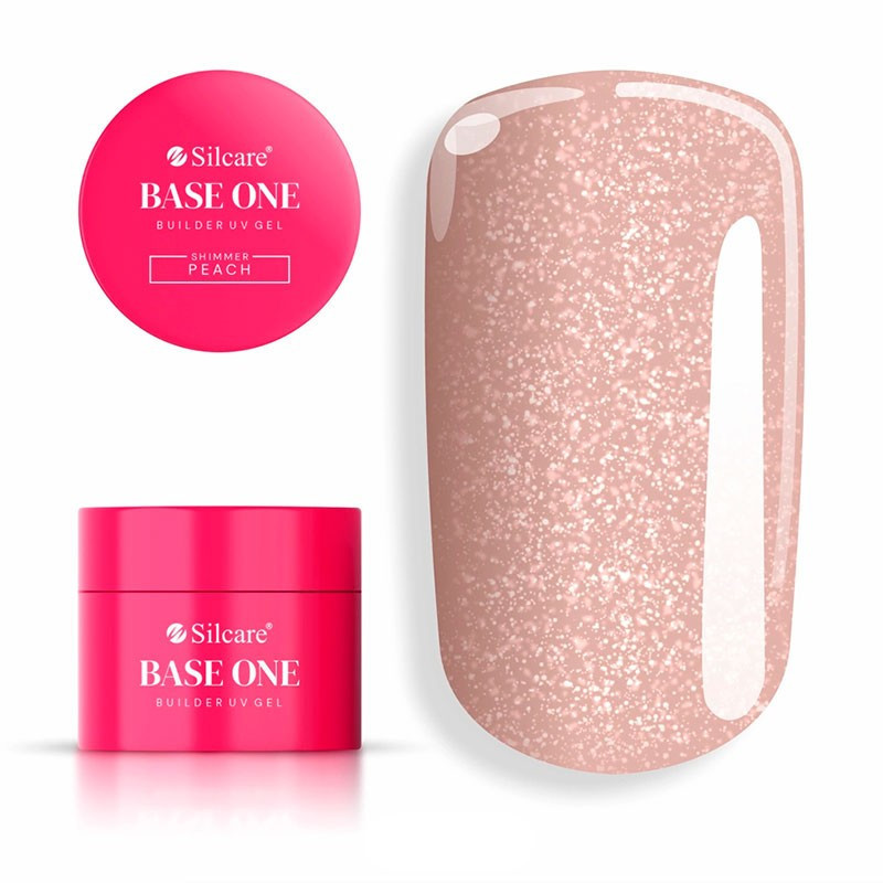 Base One Gel UV Shimmer Peach, Silcare - 50 g