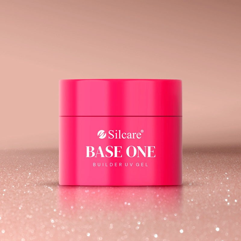 Base One Gel UV Shimmer Peach, Silcare - 50 g