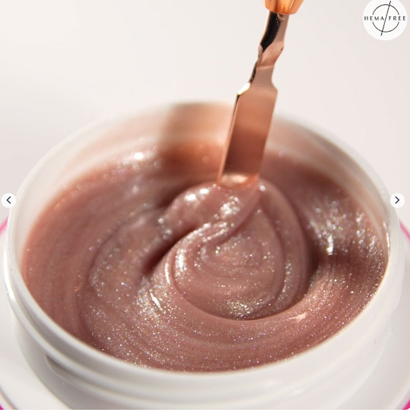 Base One Gel UV Shimmer Peach, Silcare - 50 g