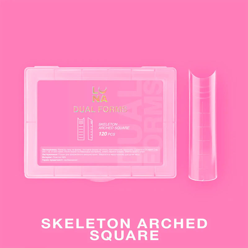 Yläsovitusmuodot Lunamoon DUAL FORMS Skeleton Arched Square, 120 kpl