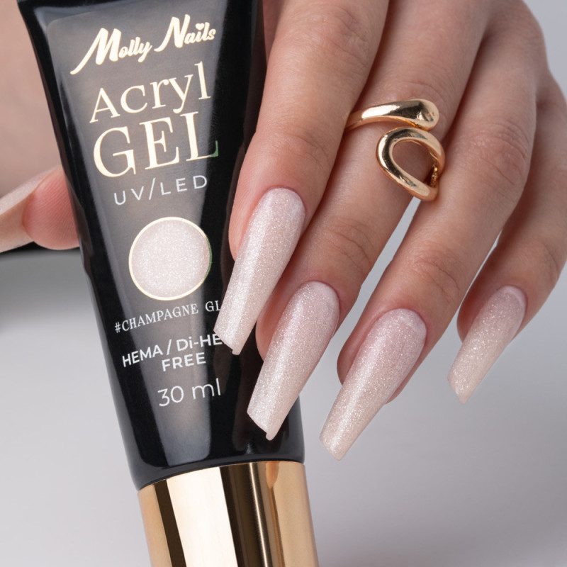 Arcylgel MollyLac - HEMA/Di-HEMA Free - Champagne Glow - 30 ml
