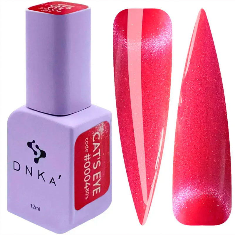 Цветной гель-лак DNKa Cat's Eye 80's - 0004, 12 ml