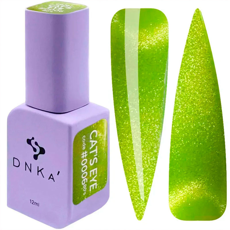 Цветной гель-лак DNKa Cat's Eye 80's - 0006, 12 ml