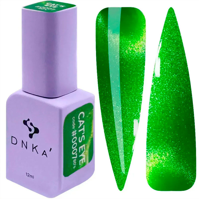 Цветной гель-лак DNKa Cat's Eye 80's - 0007, 12 ml