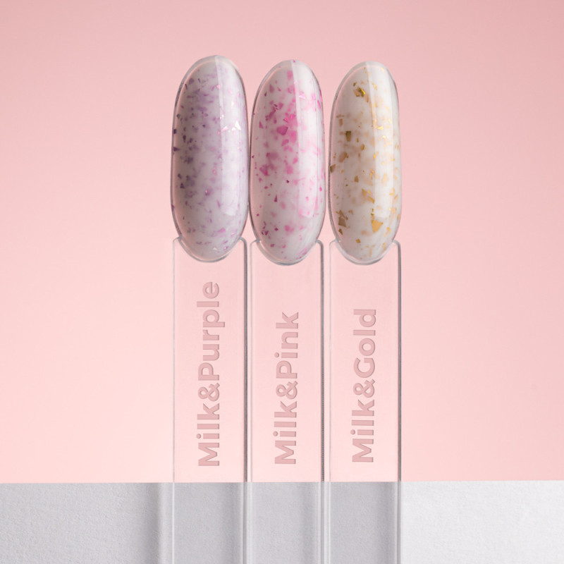 Flakes Rubber Base MollyLac HEMA/Di-HEMA Free, Milk&Pink - 10 g