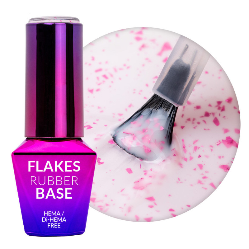 Flakes Rubber Base MollyLac HEMA/Di-HEMA Free, Milk&Pink - 10 g