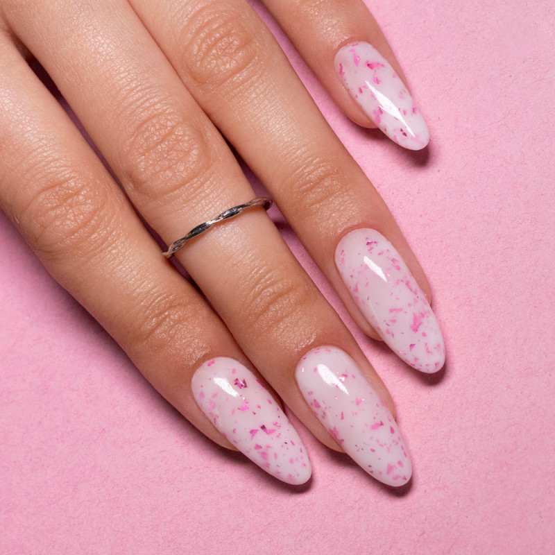 Flakes Rubber Base MollyLac HEMA/Di-HEMA Free, Milk&Pink - 10 g