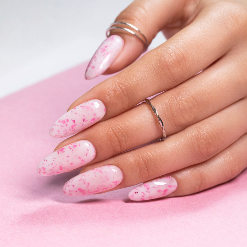 Flakes Rubber Base MollyLac HEMA/Di-HEMA Free, Milk&Pink - 10 g