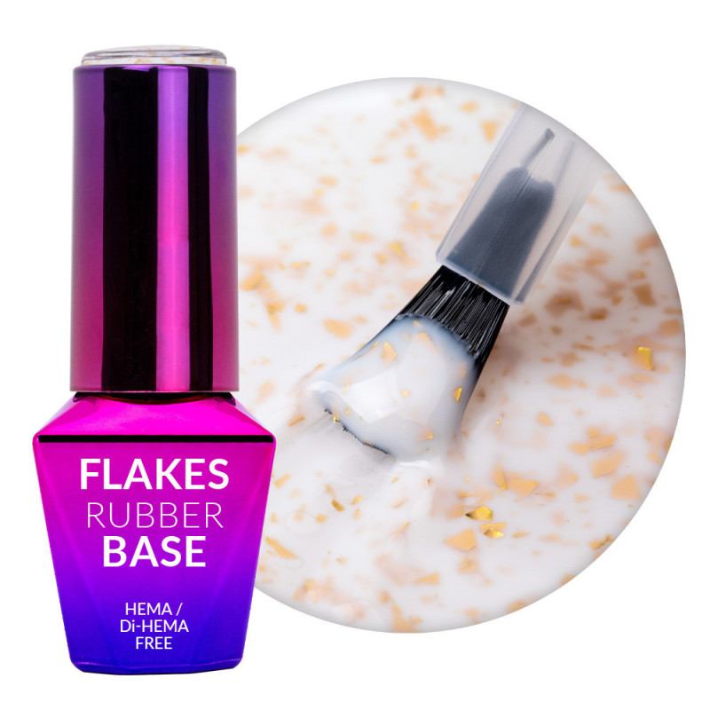Flakes Rubber Base MollyLac HEMA/Di-HEMA Free, Milk&Gold - 10 g