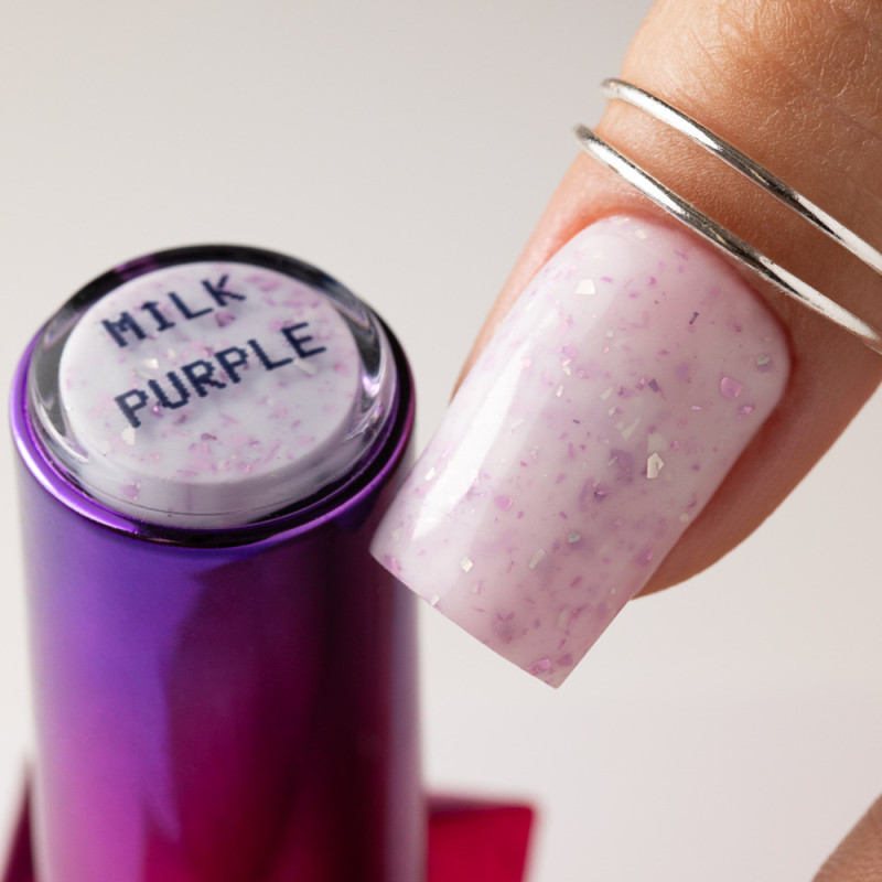 Flakes Rubber Base MollyLac HEMA/Di-HEMA Free, Milk&Purple - 10 g