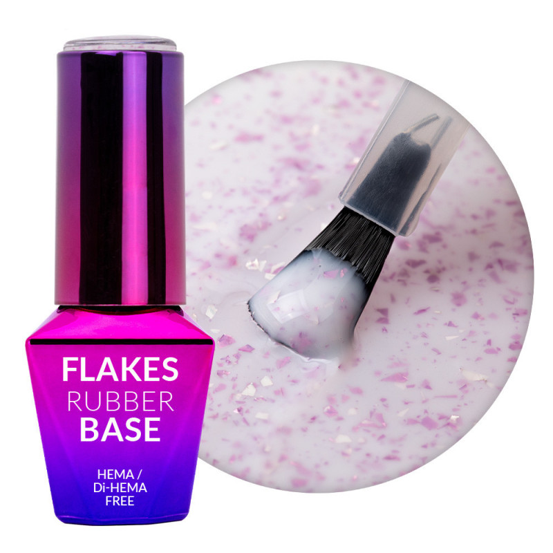 Flakes Rubber Base MollyLac HEMA/Di-HEMA Free, Milk&Purple - 10 g
