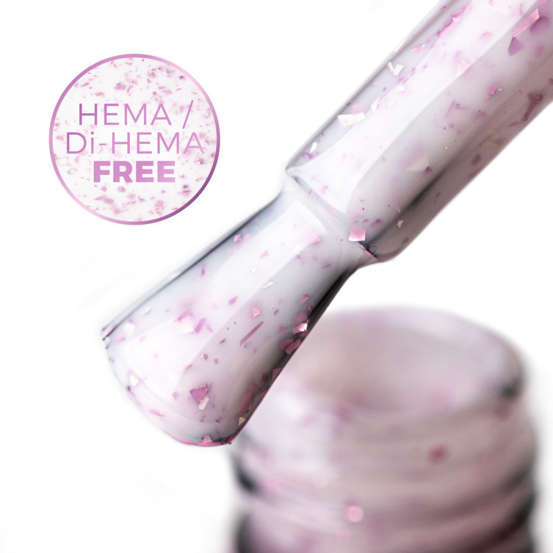 Flakes Rubber Base MollyLac HEMA/Di-HEMA Free, Milk&Purple - 10 g