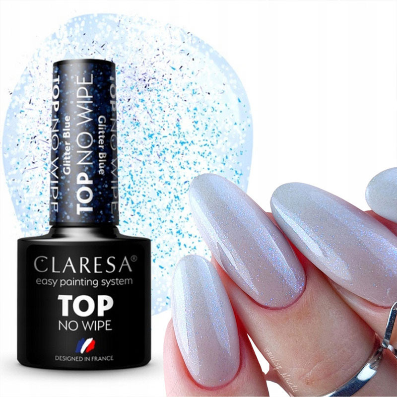 Claresa Top Glitter Blue, 5 g (No Wipe)