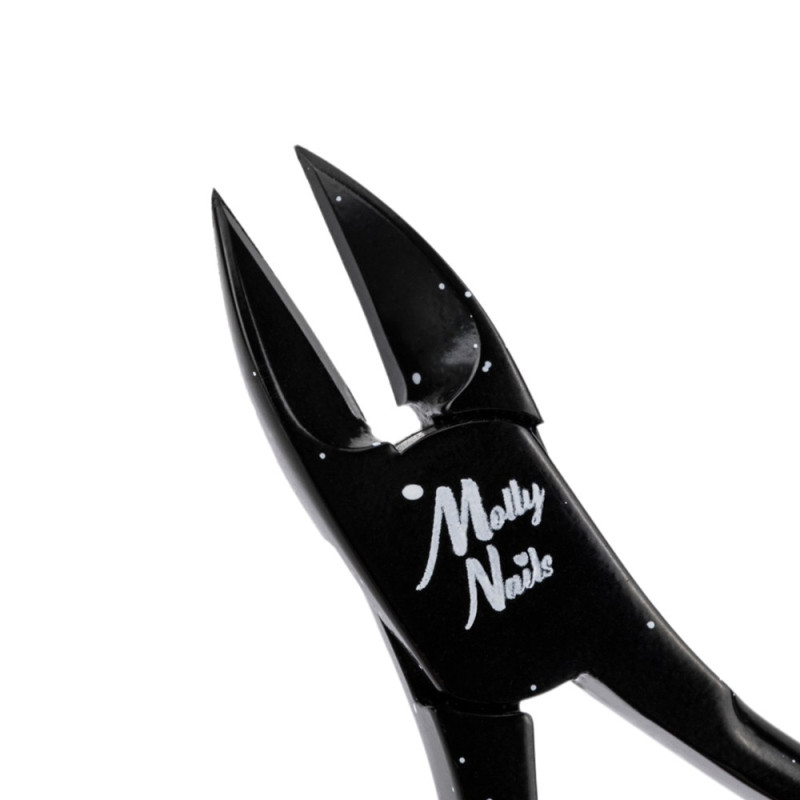 Кусачки для педикюра – Molly Nails – чёрные, лезвие 15 мм