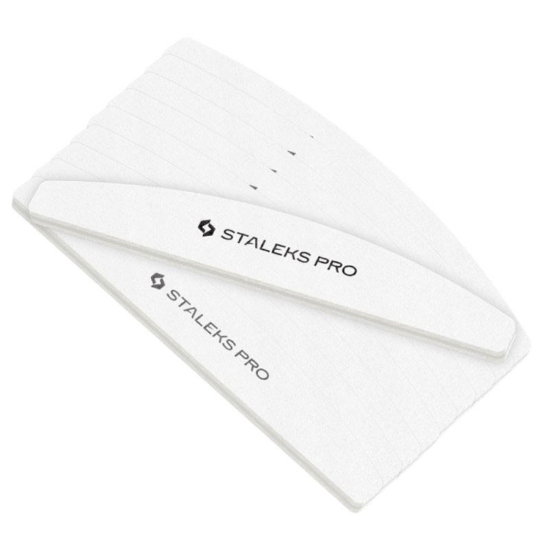 Manikyyribufferit – Staleks PRO EXPERT 41, 100/180 grit, puolikuu (10 kpl, kertakäyttöiset)