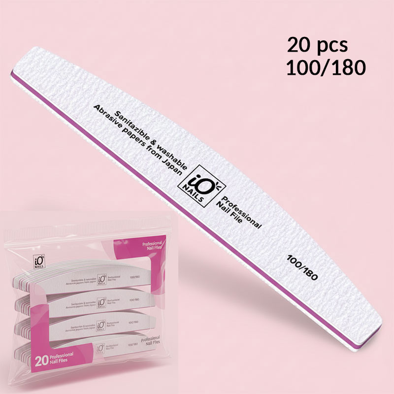 Nail file IO Nails 100/180, 20 pcs (Japanese paper, high quality)