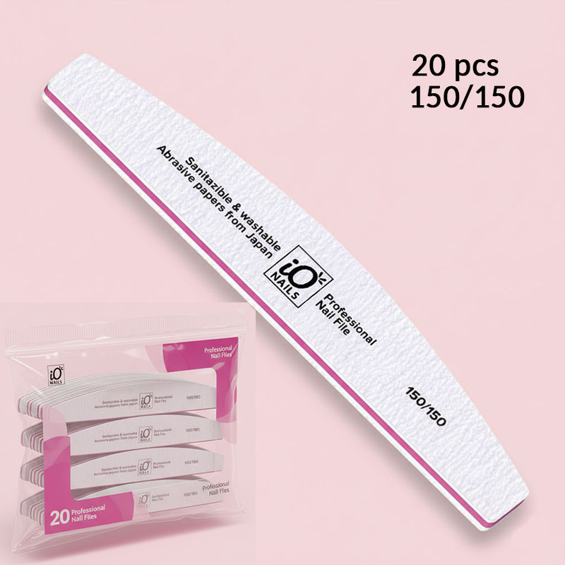 Nail file IO Nails 150/150, 20 pcs (Japanese paper, high quality)