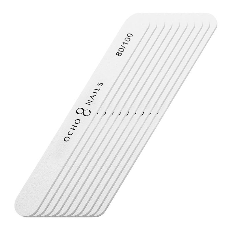 Suorat kynsiviilat OCHO NAILS – 80/100 karkeus (10 kpl)