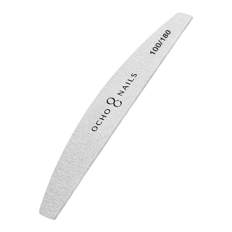 Ohut puolikuun muotoinen kynsiviila OCHO NAILS – 100/180 karkeus (10 kpl)