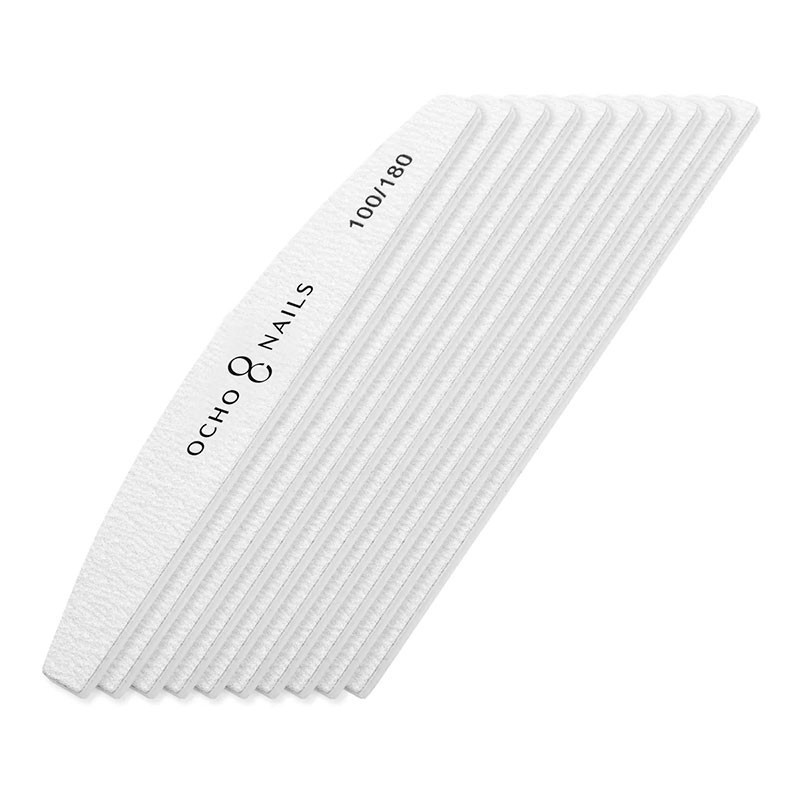 Crescent Nail File OCHO NAILS – 100/180 grit (10 pcs)