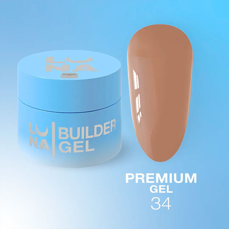 Гель для наращивания ногтей – Lunamoon Premium Gel Nr 34 – 15 ml