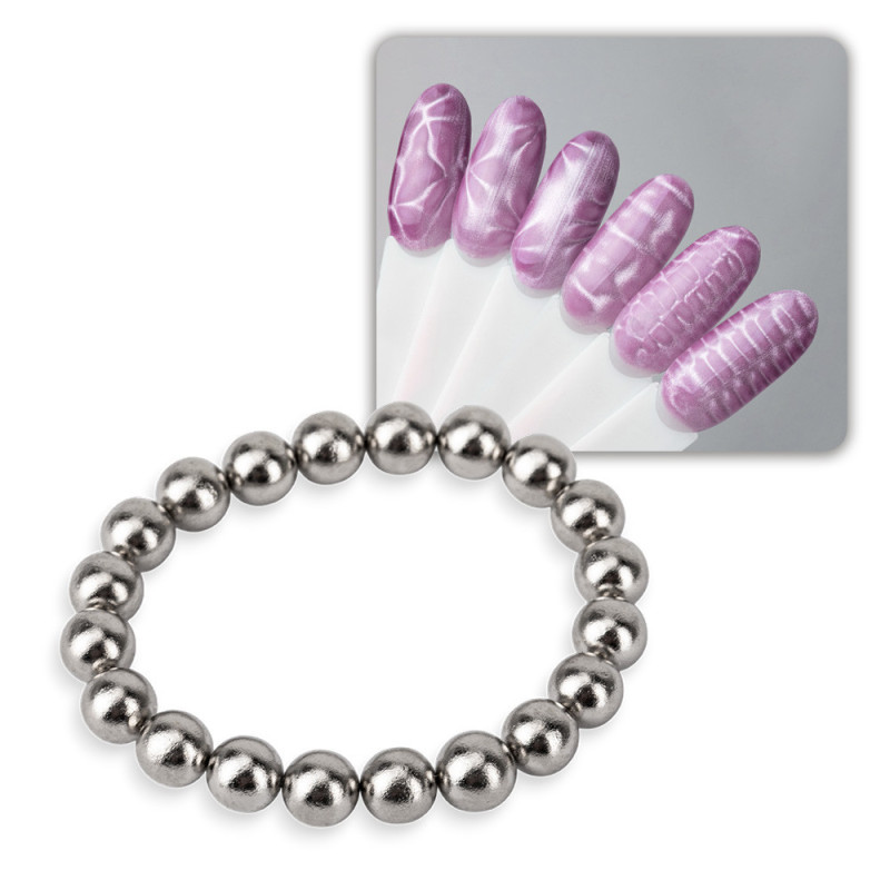 Round Magnetic Beads for Cat Eye Gel Polish – AlleLac, 5 mm, 20 pcs