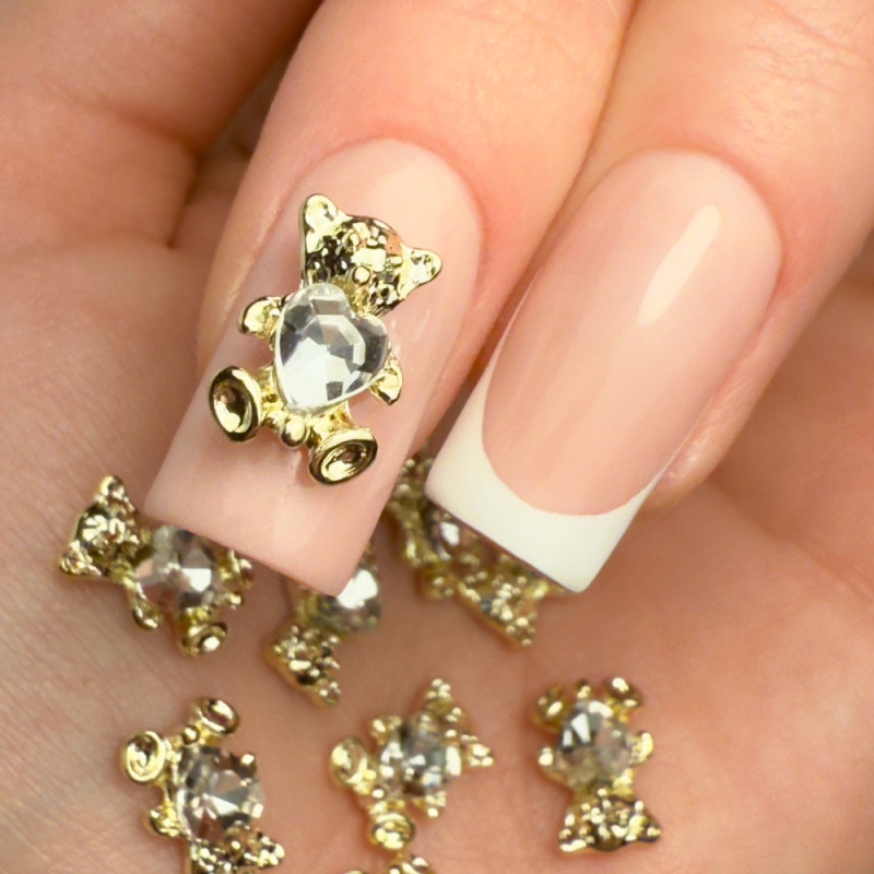3D pehmo nalle kynsille Molly Nails – Kulta № 2 – 10 kpl