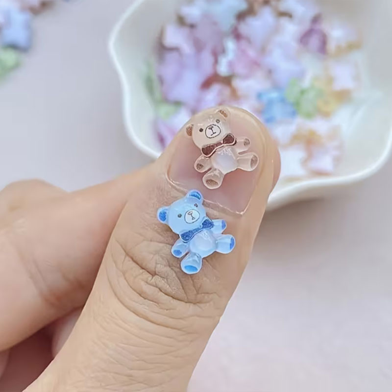 Mini glitter-karhuhahmot kynsikoristeluun, 40 kpl