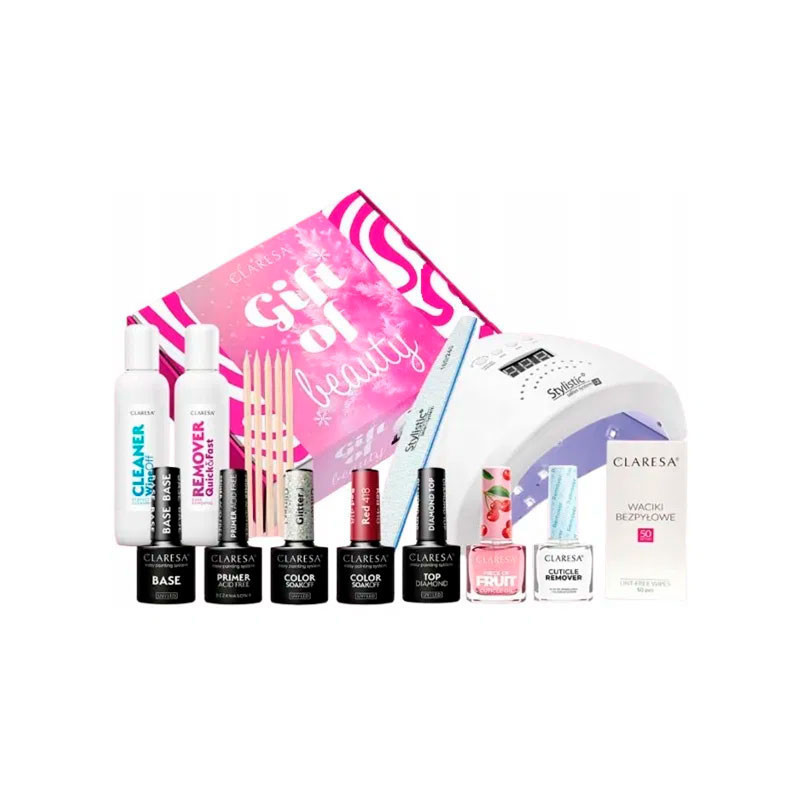 Nail Set with Lamp CLARESA – Gift of Beauty