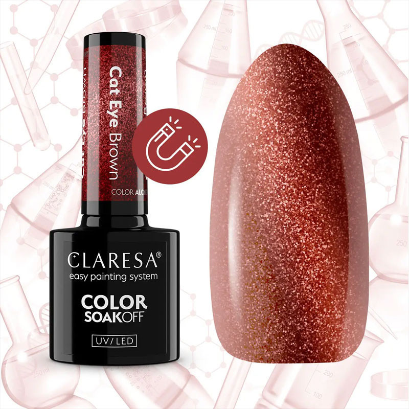 Gel polish – Claresa Cat Eye Brown, 5 ml