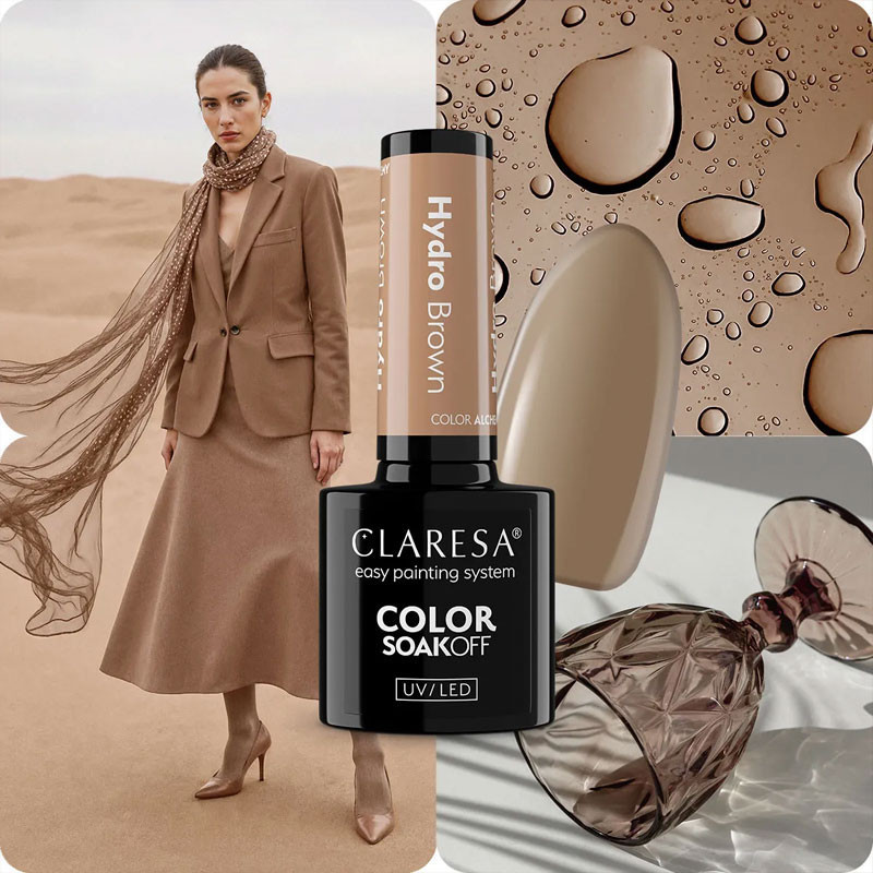 Gel polish – Claresa Glass Hydro Brown, 5 ml