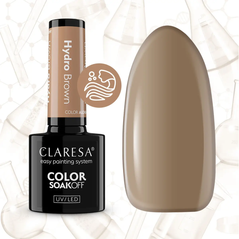 Цветной гель-лак - Claresa Glass Hydro Brown, 5 ml