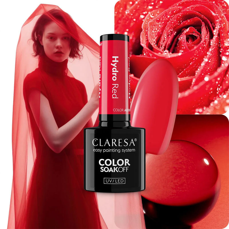 Gel polish – Claresa Glass Hydro Red, 5 ml