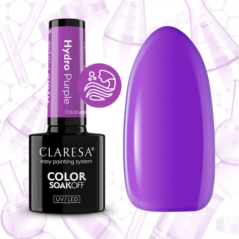 Цветной гель-лак - Claresa Glass Hydro Purple, 5 ml