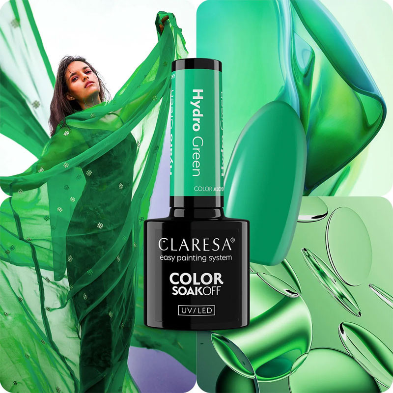 Gel polish – Claresa Glass Hydro Green, 5 ml