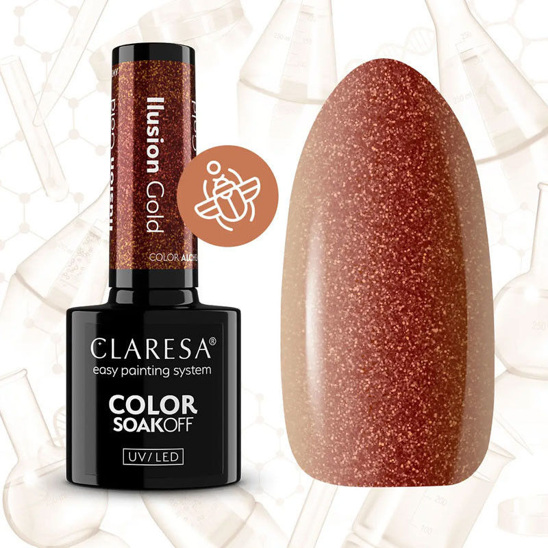 Цветной гель-лак - Claresa ILUSION GOLD, 5 ml