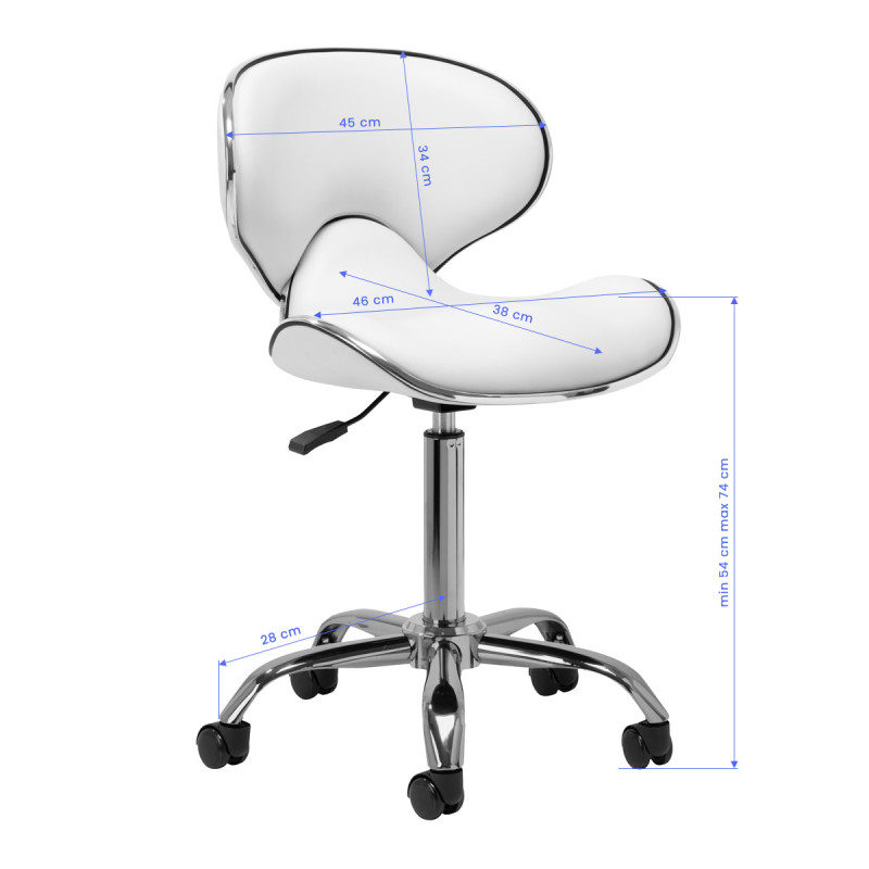 Gabbiano cosmetic stool q-4599 white