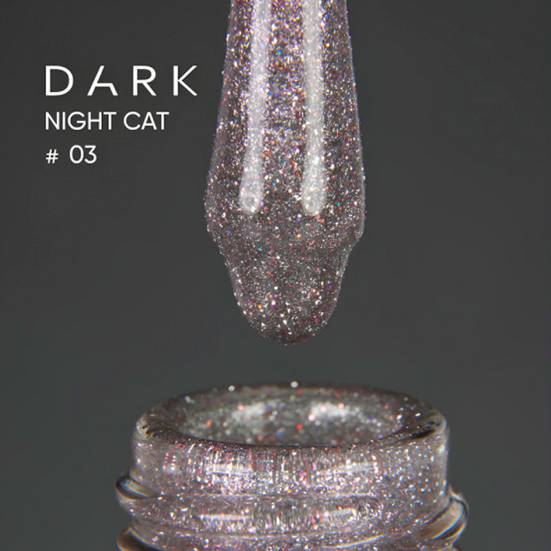 Гель-лак «Кошачий глаз» – DARK – Night Cat Eye 03 – 10 мл