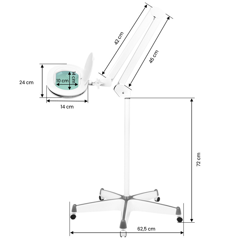 Elegant 6028 6028 LED magnifier lamp, smd 5d, with a reg. light intensity