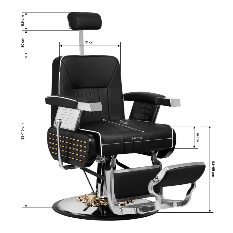 Gabbiano Barber Chair Livio black