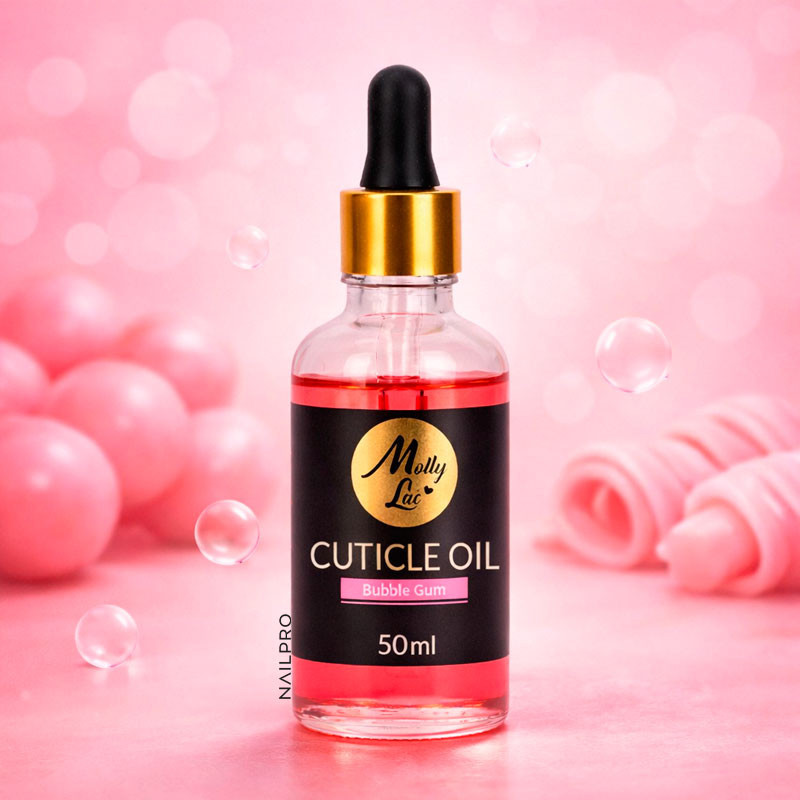 Cuticle Oil "Bubble Gum" MollyLac, 50 ml