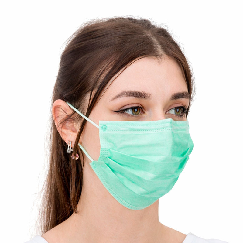 Disposable 3-Layer Face Masks – MaiMed, Green – 50 pcs