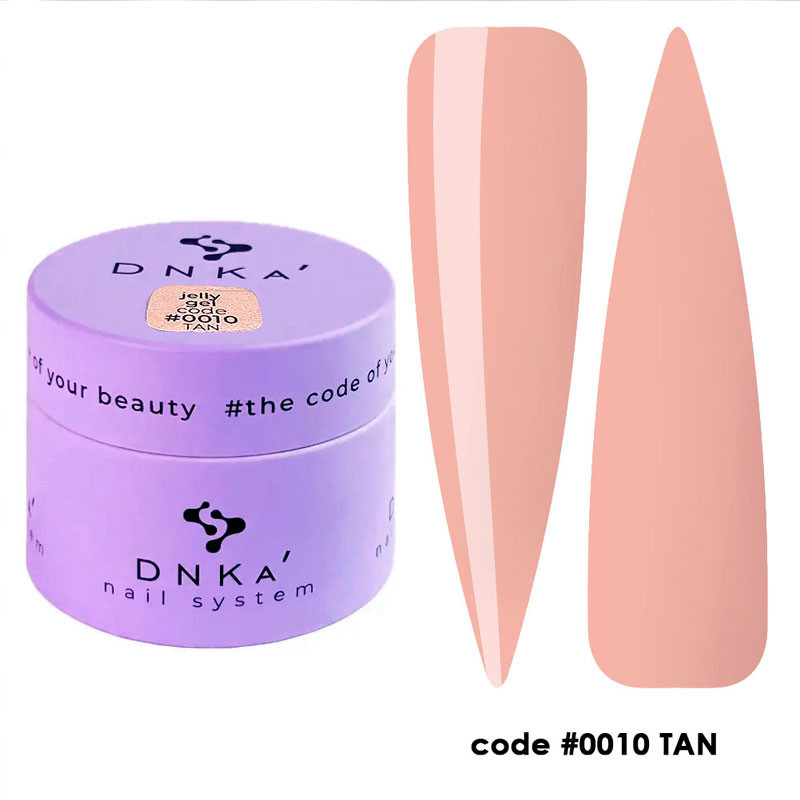 Гель-желе для наращивания ногтей DNKa No. 0010 Tan - 15 ml