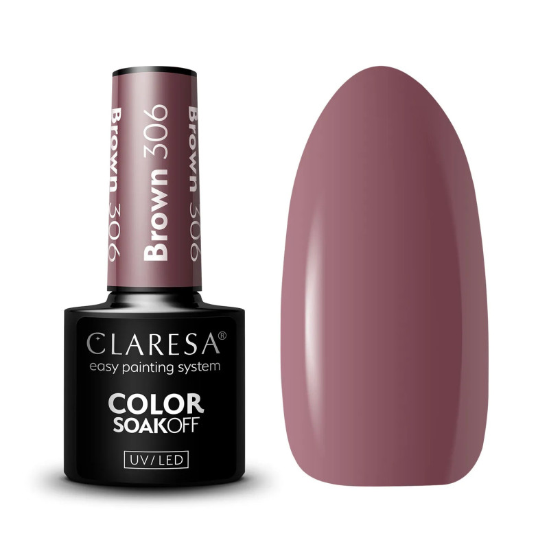 Цветной гель-лак Claresa Brown № 306, 5 ml