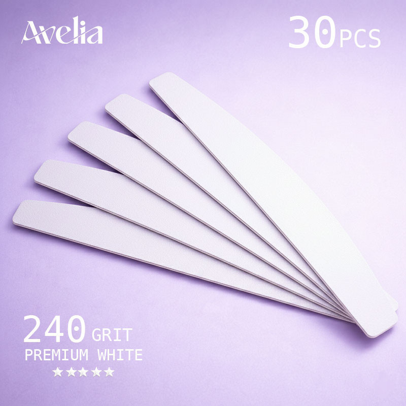 Replacement Files on Soft Base – Avelia White Master Series 30 – 240 Grit (30 pcs)