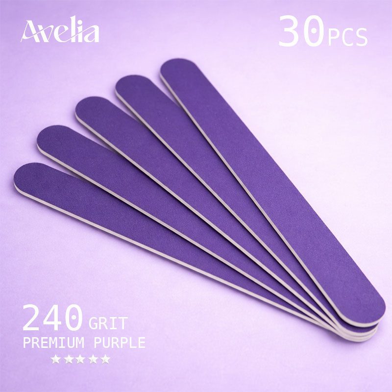 Replacement Files on Soft Base – Avelia Purple Master Series 20 – 240 Grit (30 pcs)