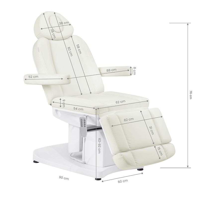 Electric cosmetic chair azzurro 708a 4 strong. white
