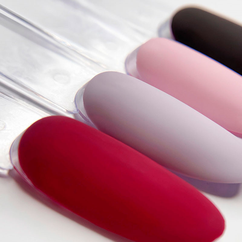 Matte top coat with velour effect – Dark, 15 ml