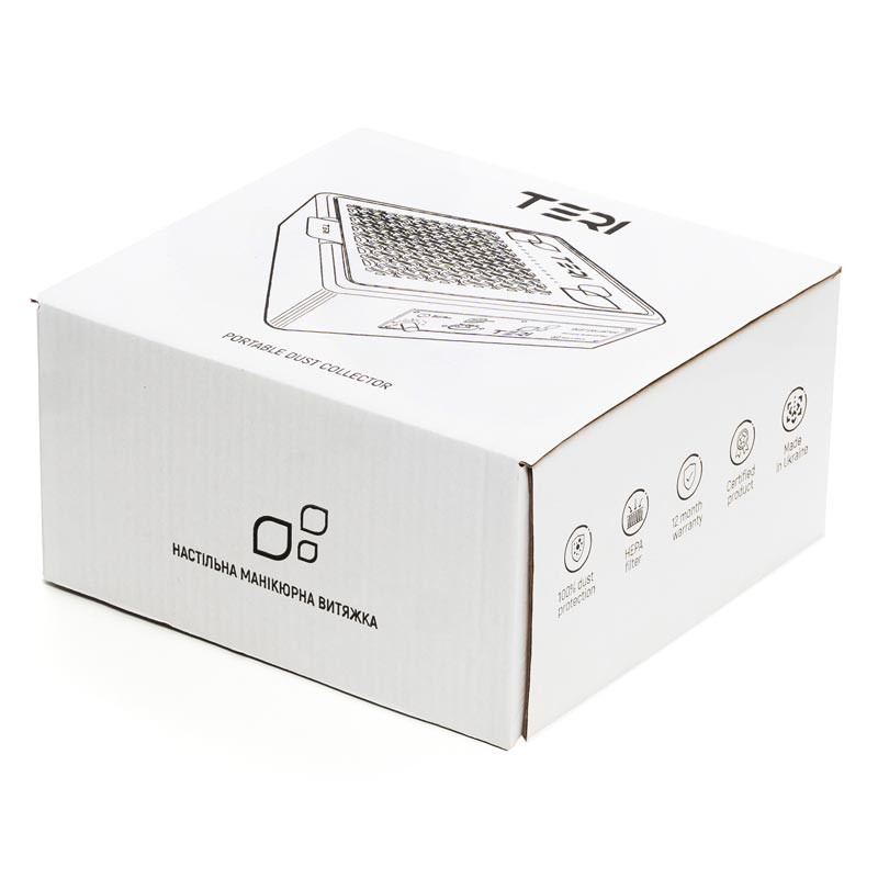 Пылесос для маникюра – Teri 800 M White (White Mesh)