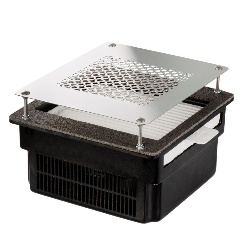 Встраиваемый пылесос для маникюра – Teri Turbo Black (Silver Mesh)